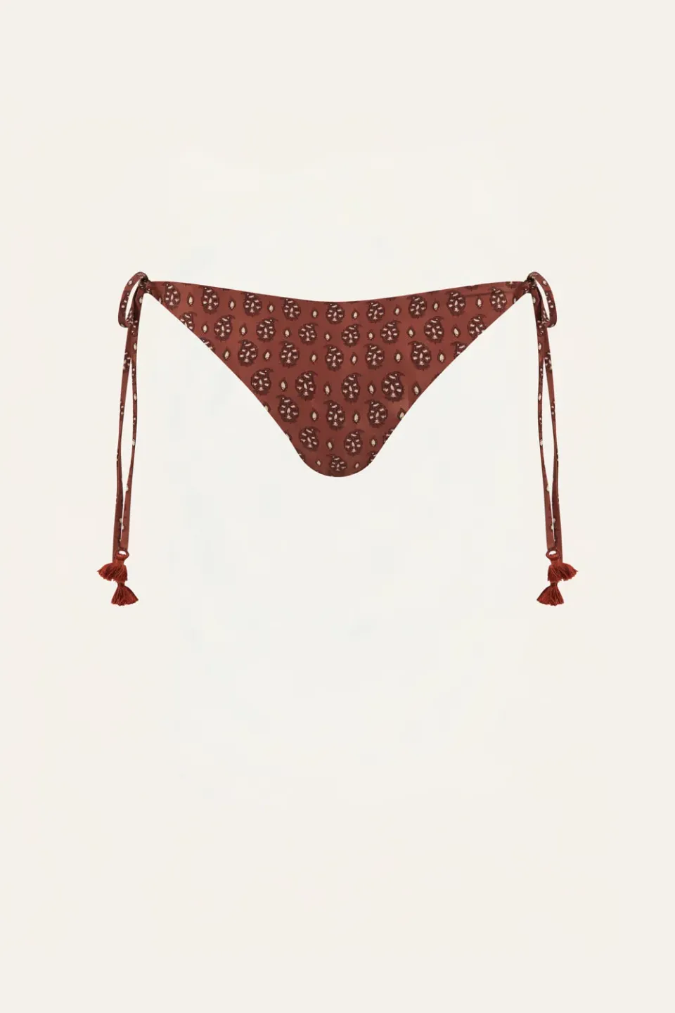 Johanna Ortiz Sagrado slip bikini marrone lacci