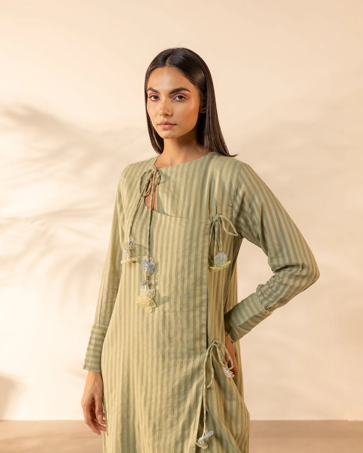 Our Dve Tangerine Honeydew coordinato verde cotone