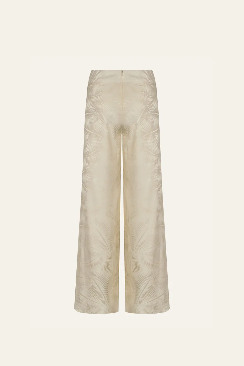 Johanna Ortiz Laidback Energy pantaloni ecru jacquard