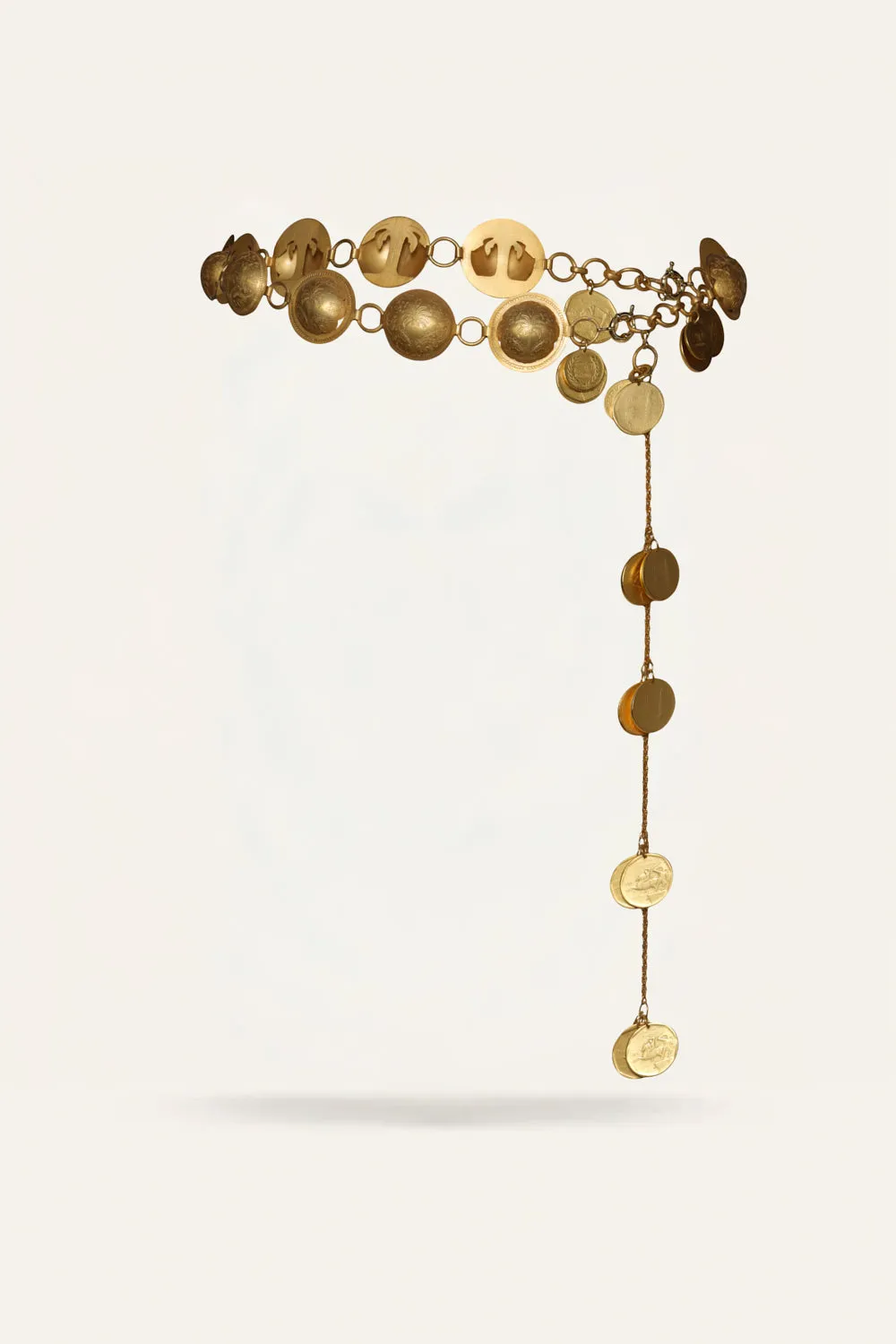 Johanna Ortiz Golden Groove cintura oro medaglioni vita bassa