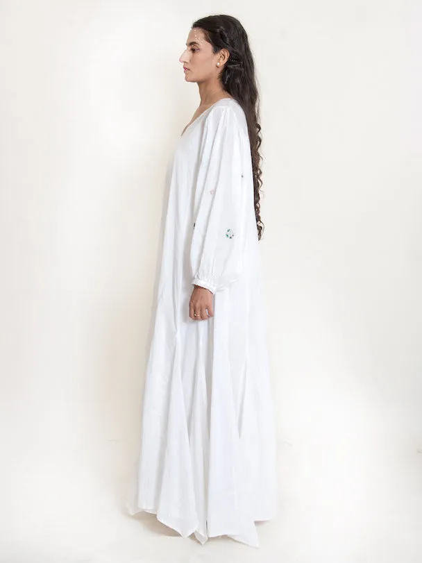 Our Dve Seeho abito maxi bianco cotone ricamato