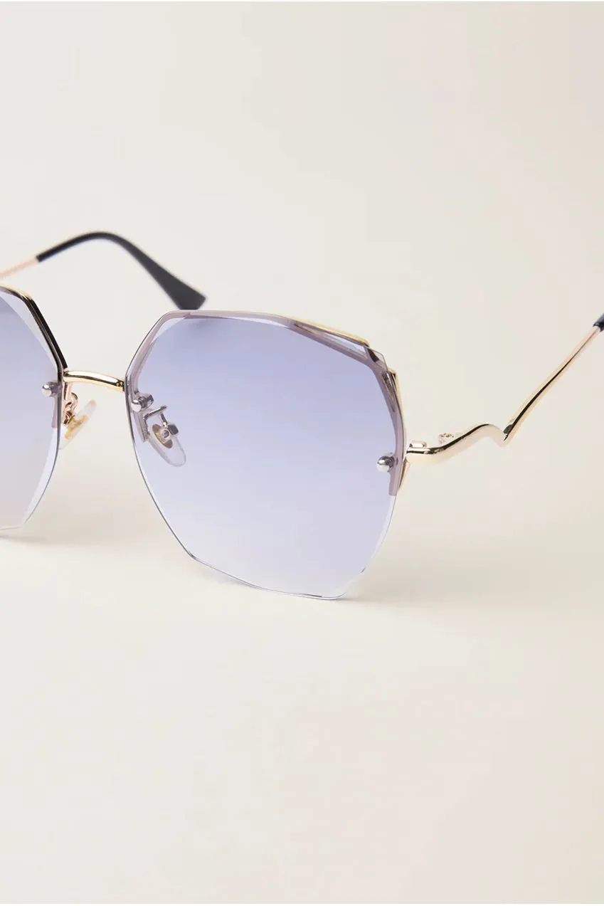 Blue Vanilla Frameless occhiali da sole viola senza montatura