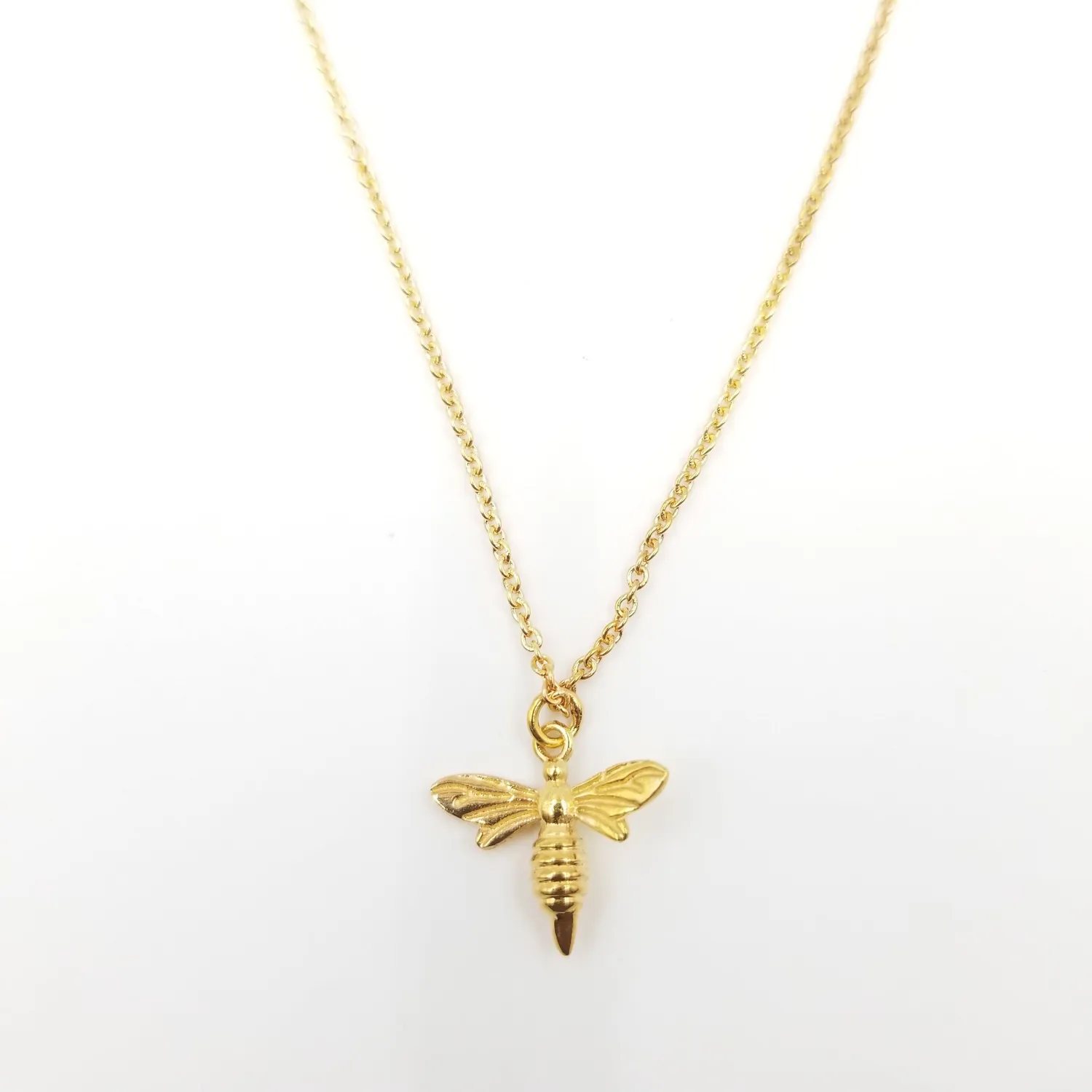 Our Dve Bee-tle Chain collana ape placcata oro 18kt