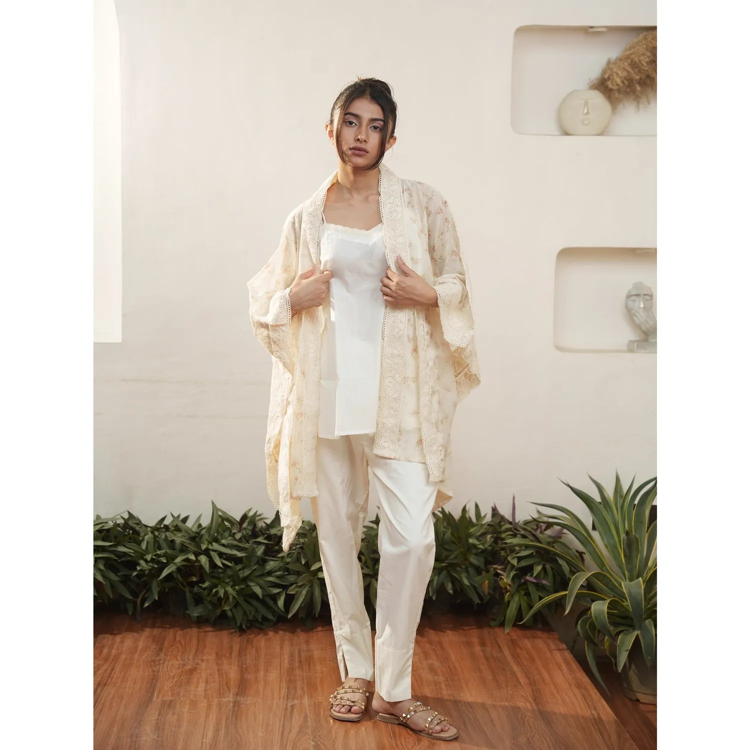 Our Dve Capsule 17 completo beige cotone 3 pezzi