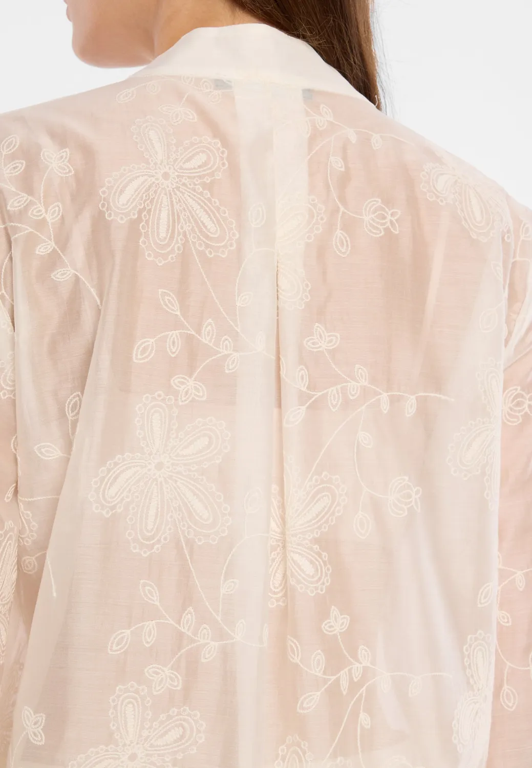 Ana Alcazar Doremia blusa lunga ricamata crema