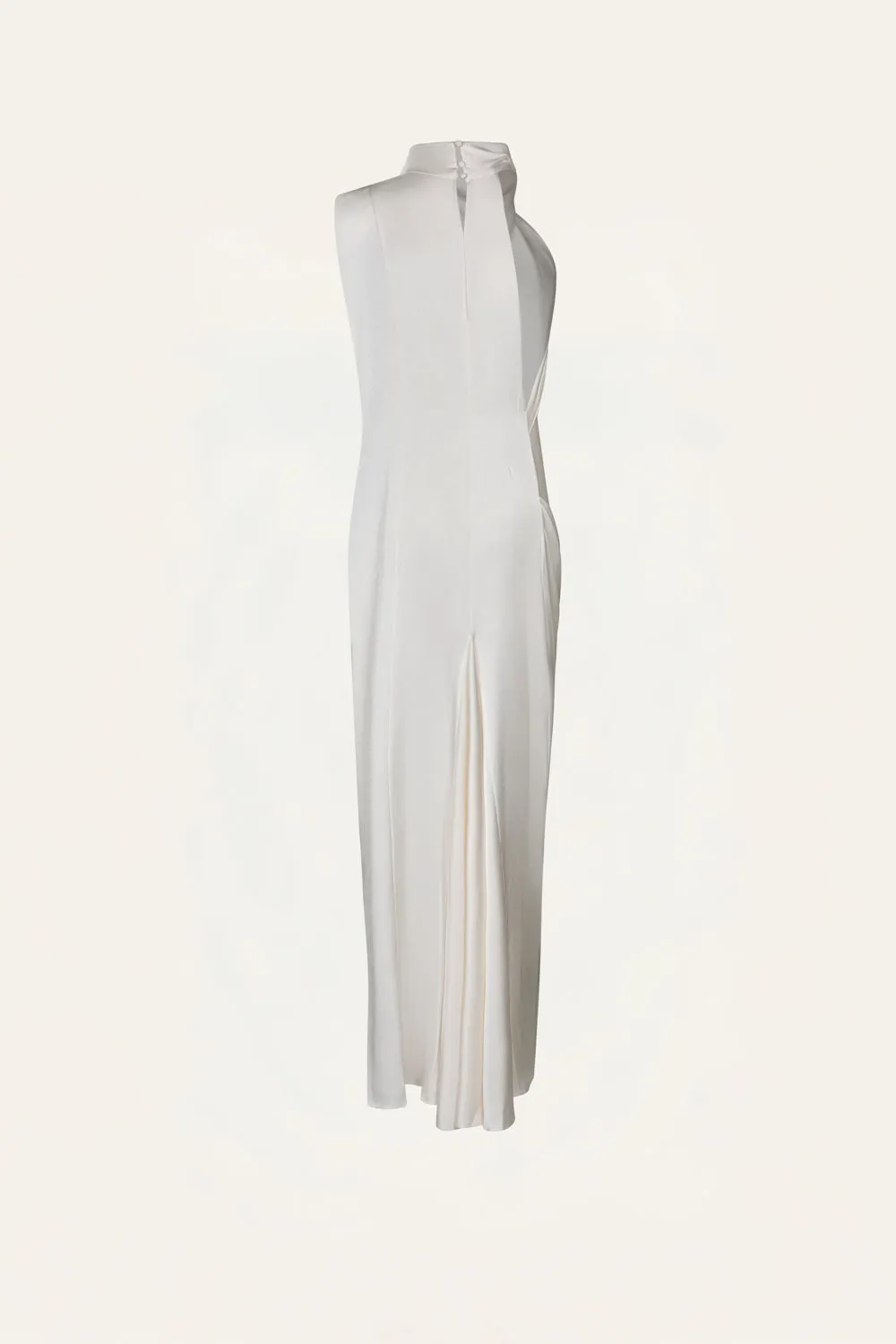 Johanna Ortiz Narrative Weaving abito maxi ecru drappeggio