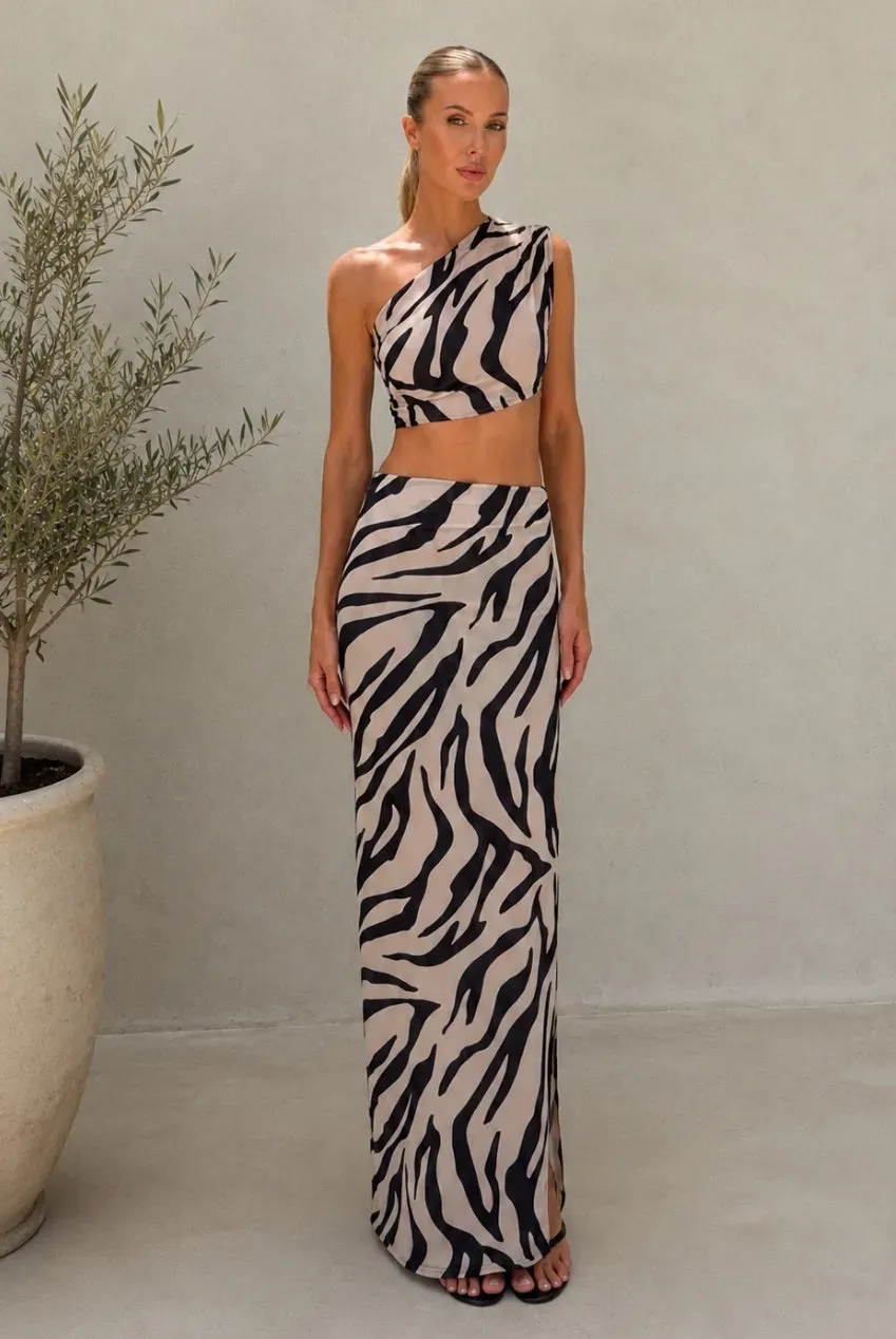 Honor Gold Karina Gonna Maxi Zebra Avorio