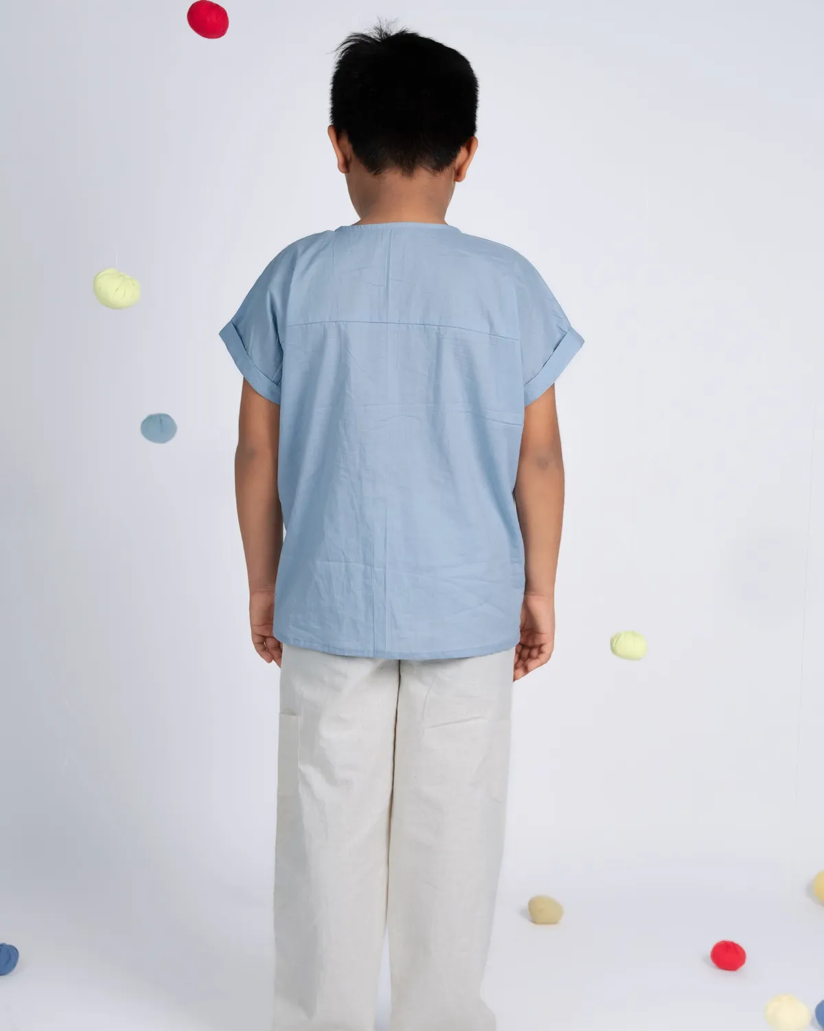 Our Dve Mini Elite completo bambino cotone blu beige