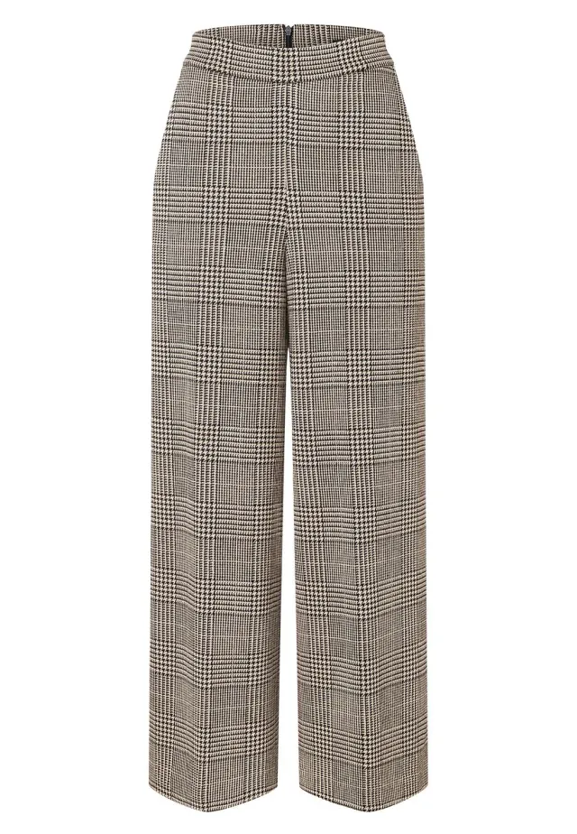 Ana Alcazar Miady culotte quadri vita alta cropped