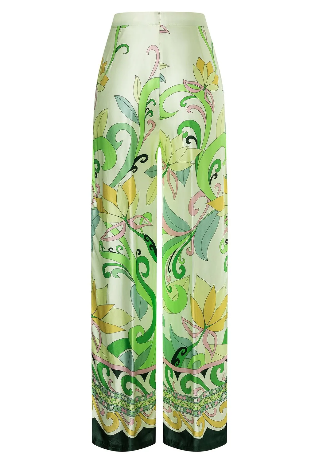 Ana Alcazar Pecosa pantaloni satin fantasia floreale