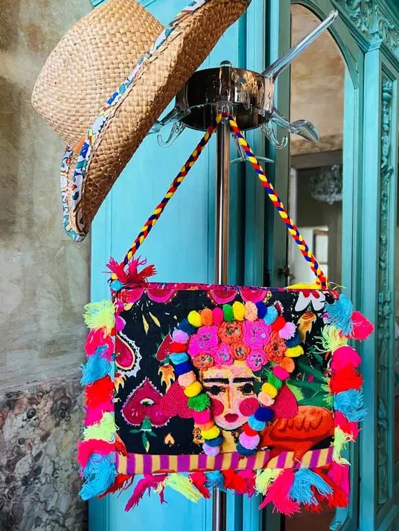 Antica Sartoria Frida BV238 borsa mano cotone flamingo