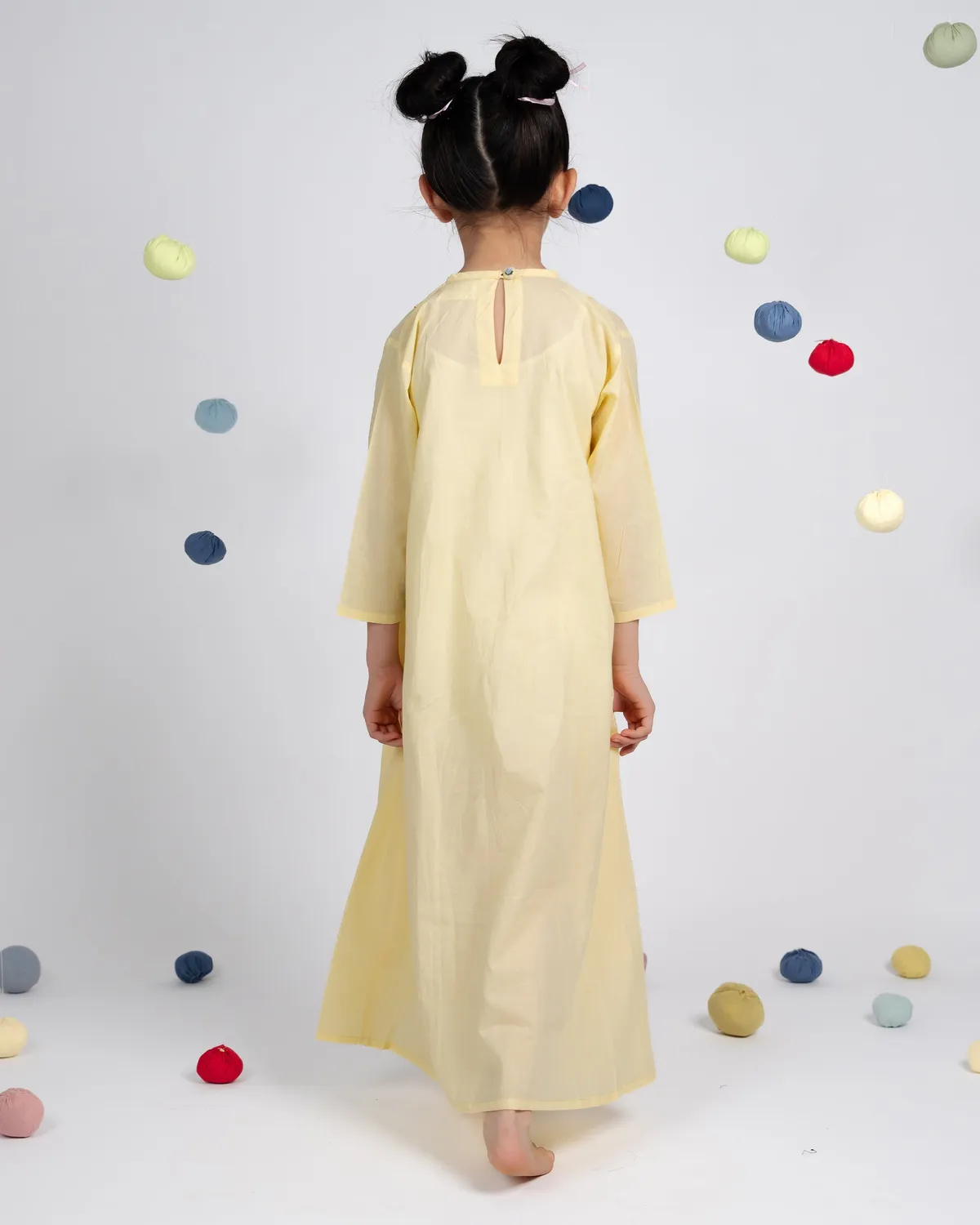 Our Dve Sunny abito bimba giallo cotone