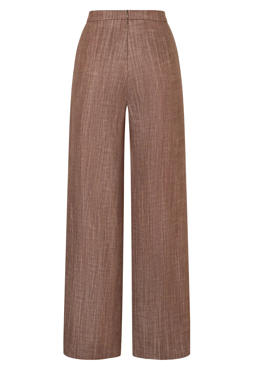 Ana Alcazar Enlosia jeans palazzo marrone cognac
