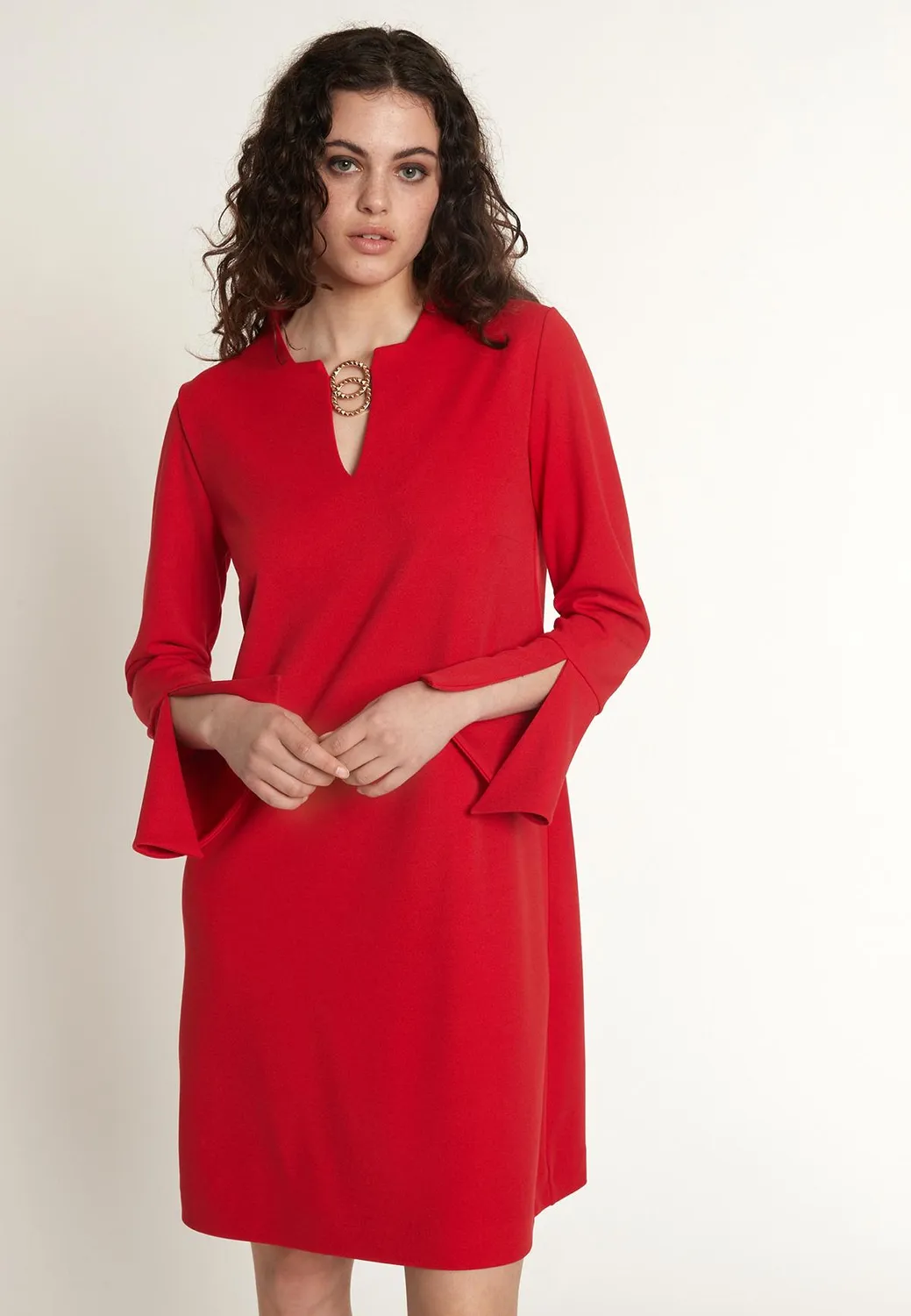 Ana Alcazar Okelly abito rosso linea A