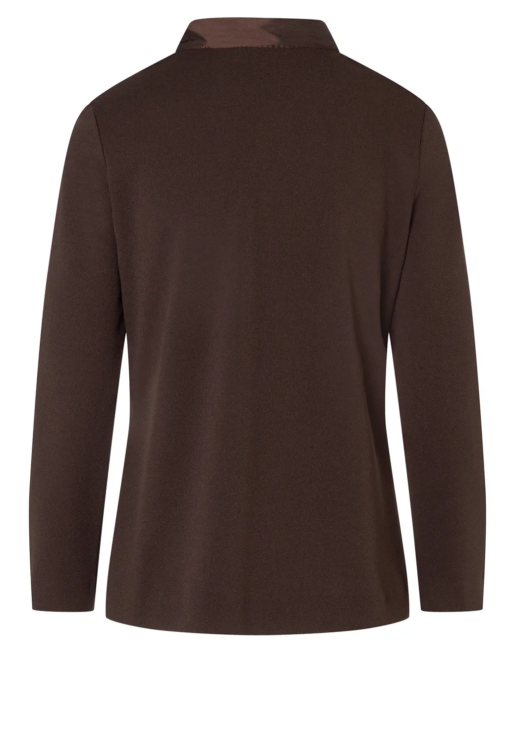 Ana Alcazar Emira top marrone fiocco organza stretch