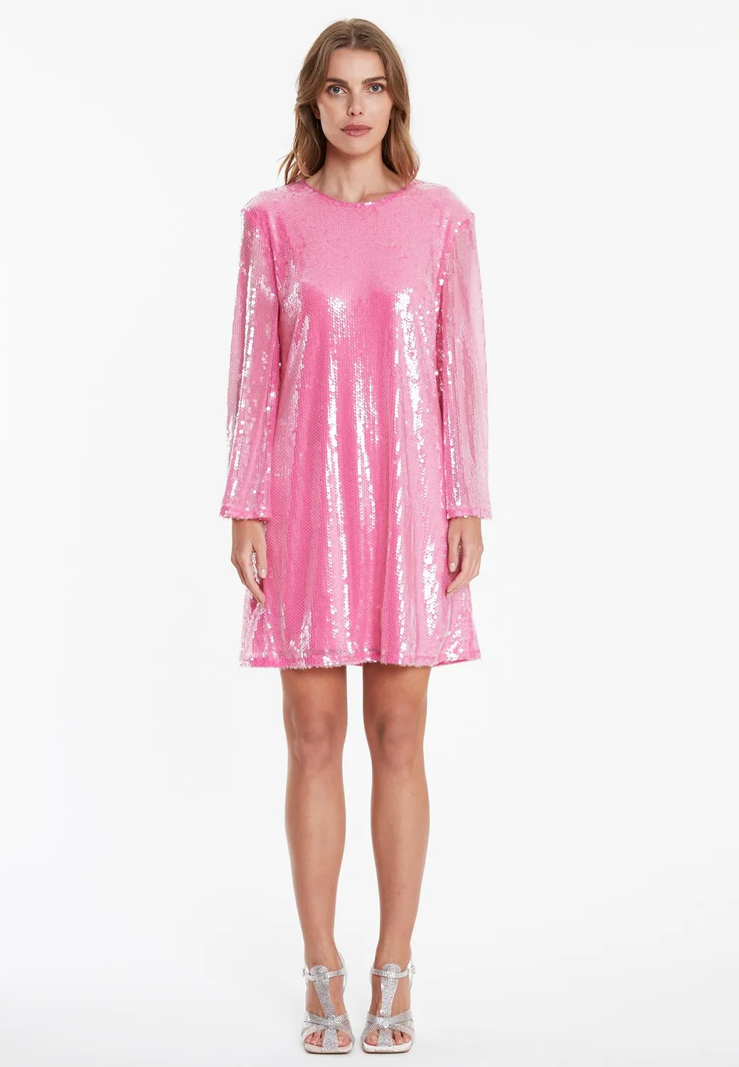 Ana Alcazar Wacary abito paillettes rosa