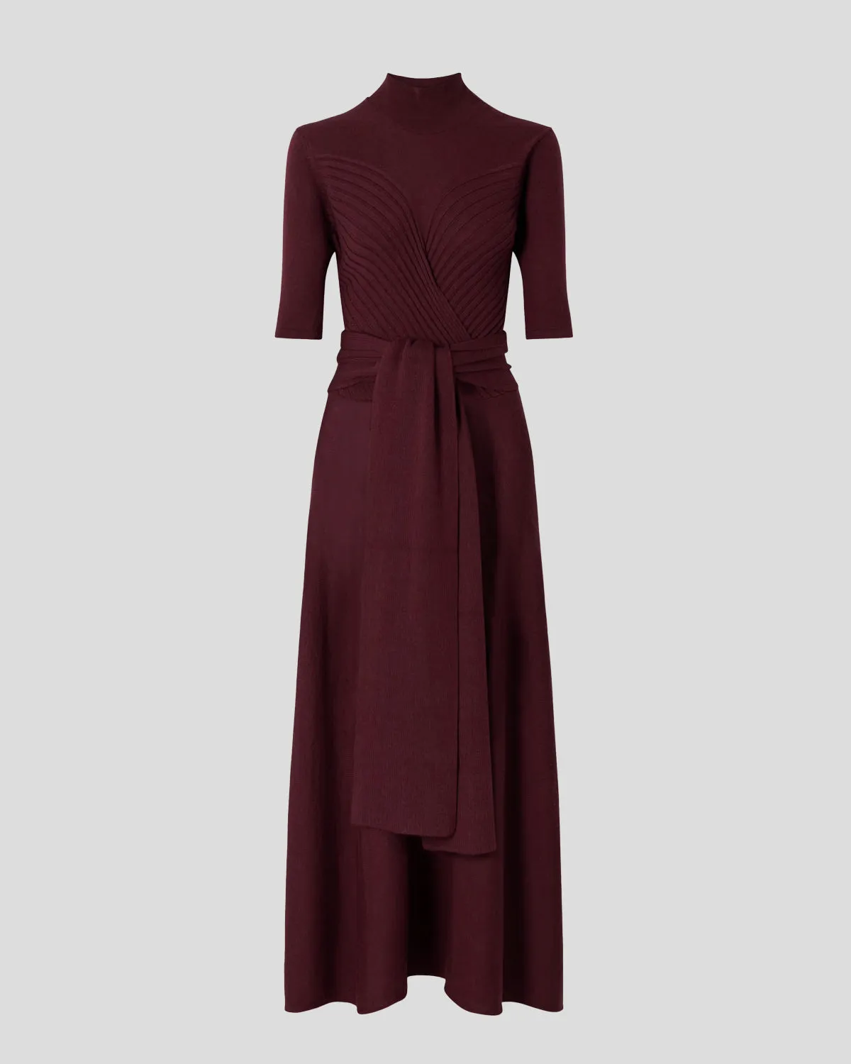 Violante Nessi Takashi abito maglia bordeaux lana merino