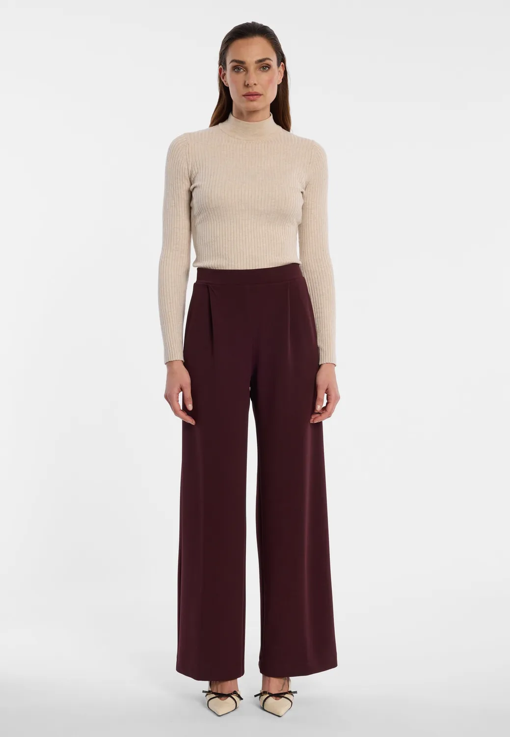 Ana Alcazar Marlene Ellis pantaloni palazzo vita alta