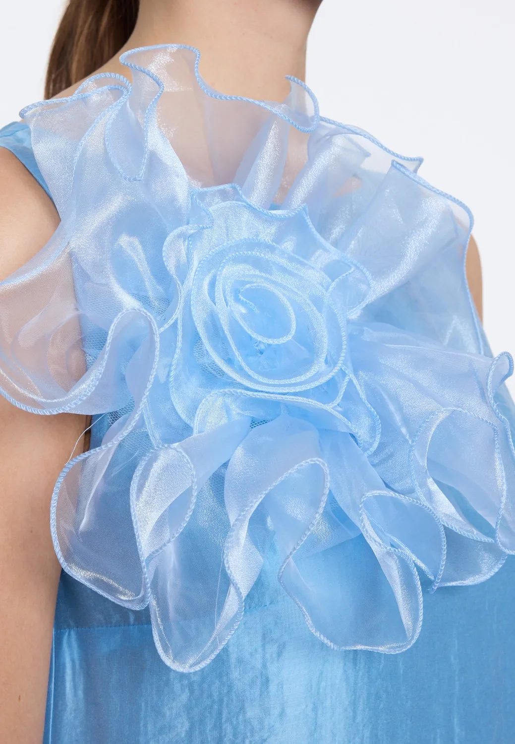 Ana Alcazar Davia abito midi azzurro lyocell