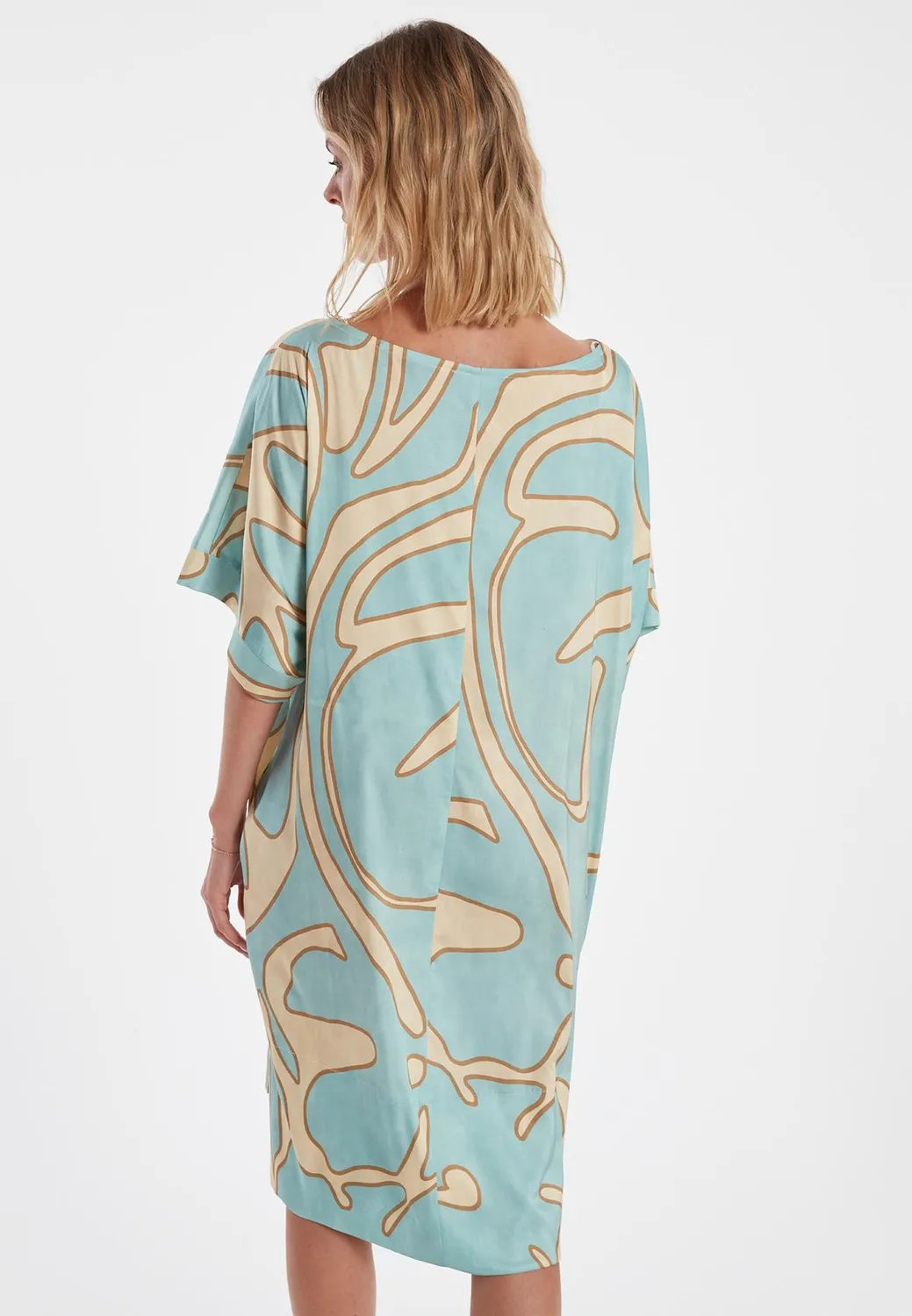 Ana Alcazar Zazilia abito fantasia azzurro oversize