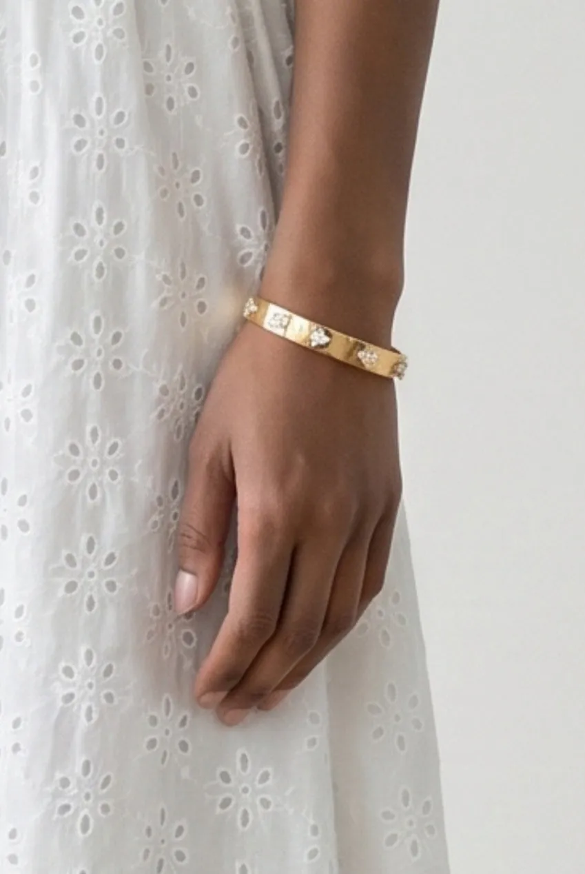Uchi & Soto Kinmokusei bracciale oro misura unica floreale