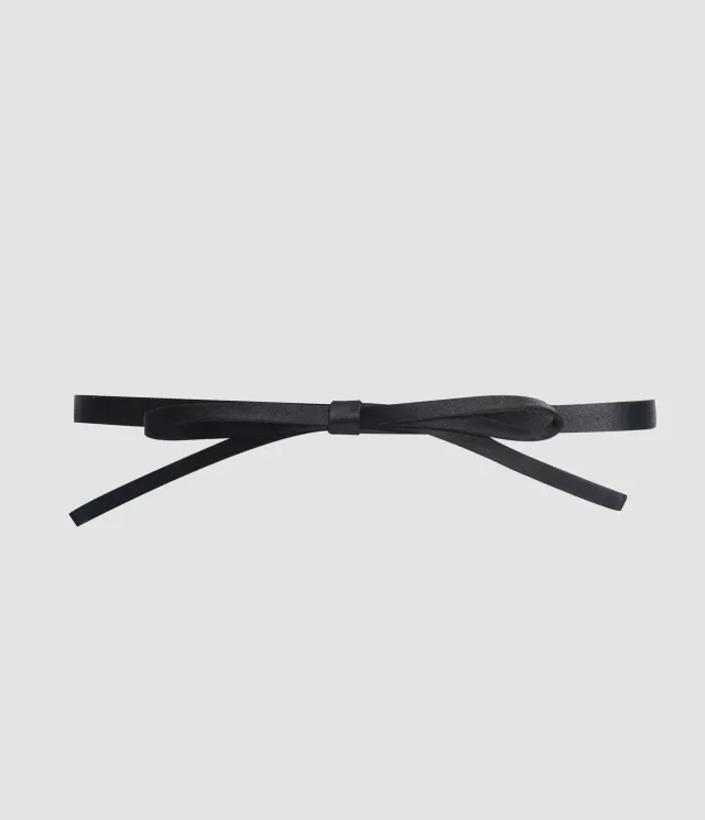 Erdem Narrow Bow cintura raso nero con fiocco