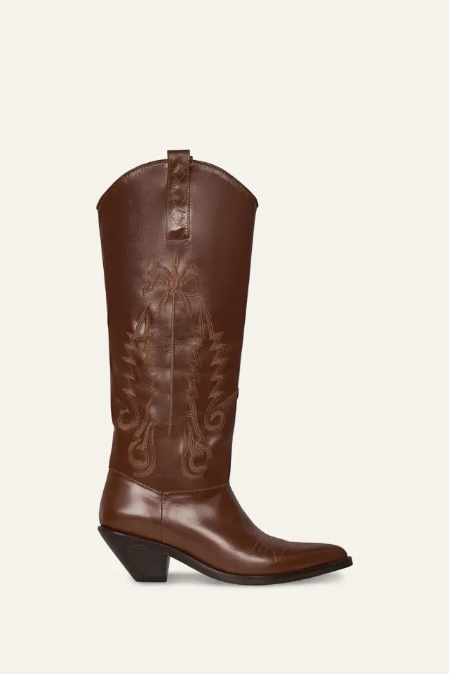 Johanna Ortiz Journey East Stivali pelle paprika cowboy