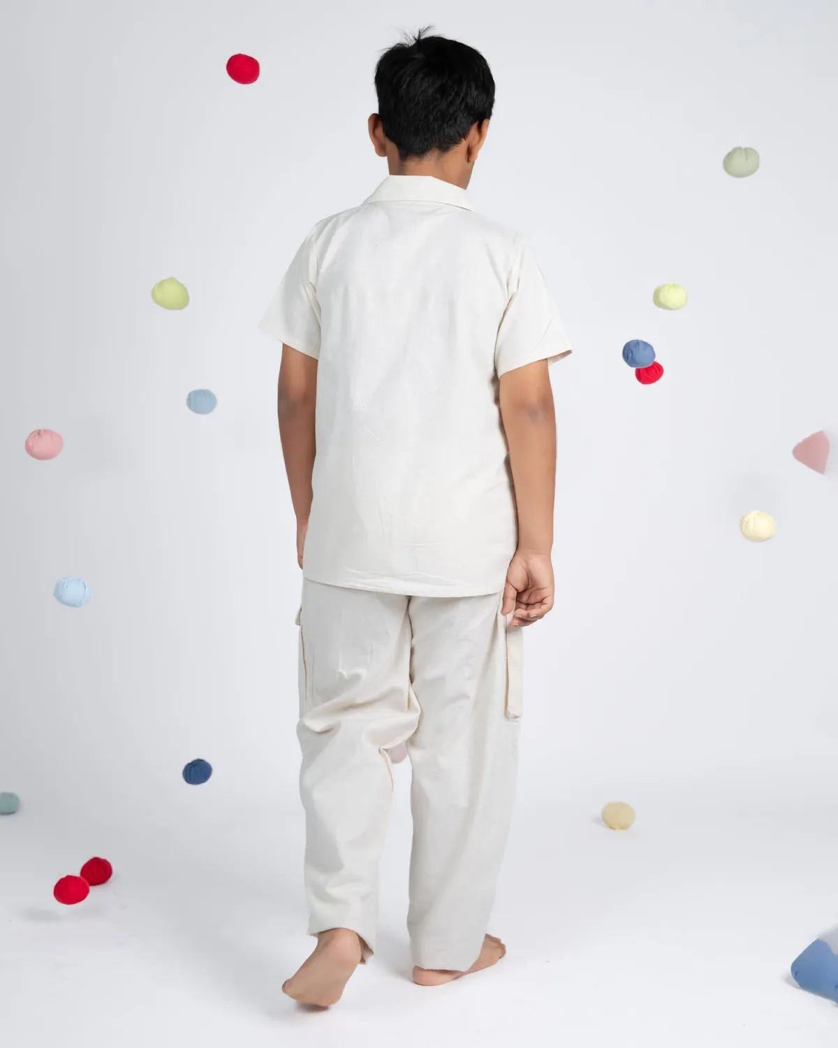Our Dve Urban Boy completo bambino beige verde 2 pezzi