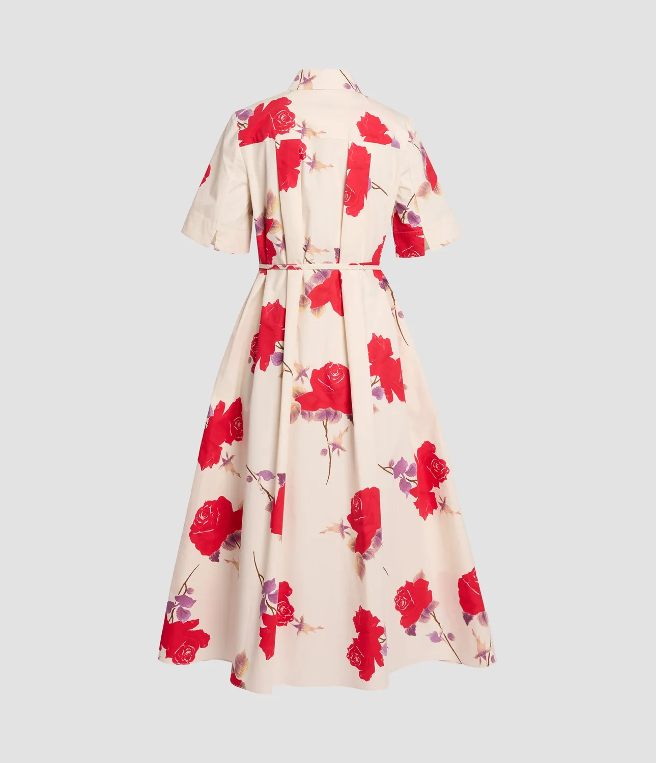 Erdem Floral abito midi cotone maniche corte