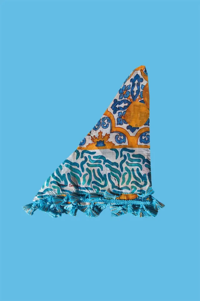Antica Sartoria DV2104 foulard triangolo giallo agrumi