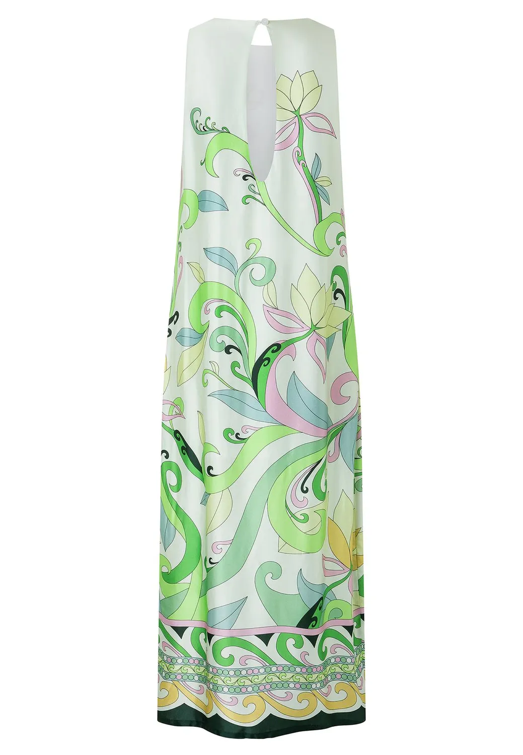 Ana Alcazar Pecasa abito maxi raso menta fiori