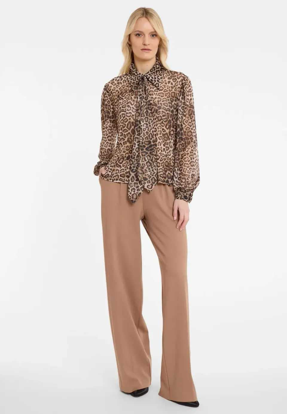 Ana Alcazar Aylea Camicetta Leopardata Fiocco