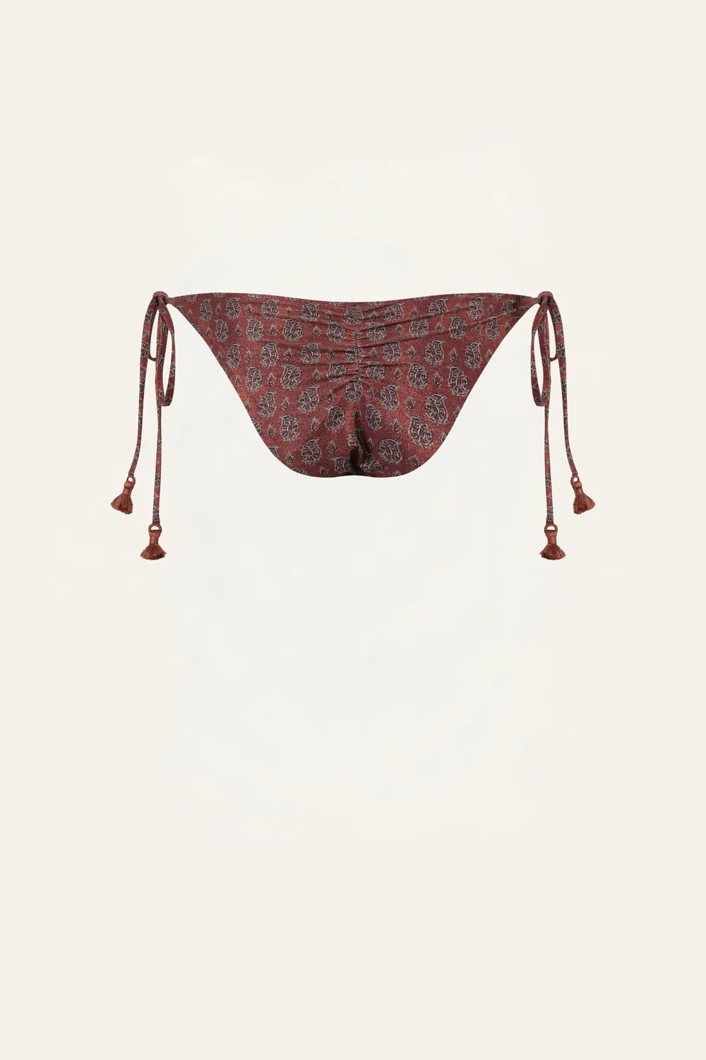 Johanna Ortiz Sagrado slip bikini ocra lacci laterali
