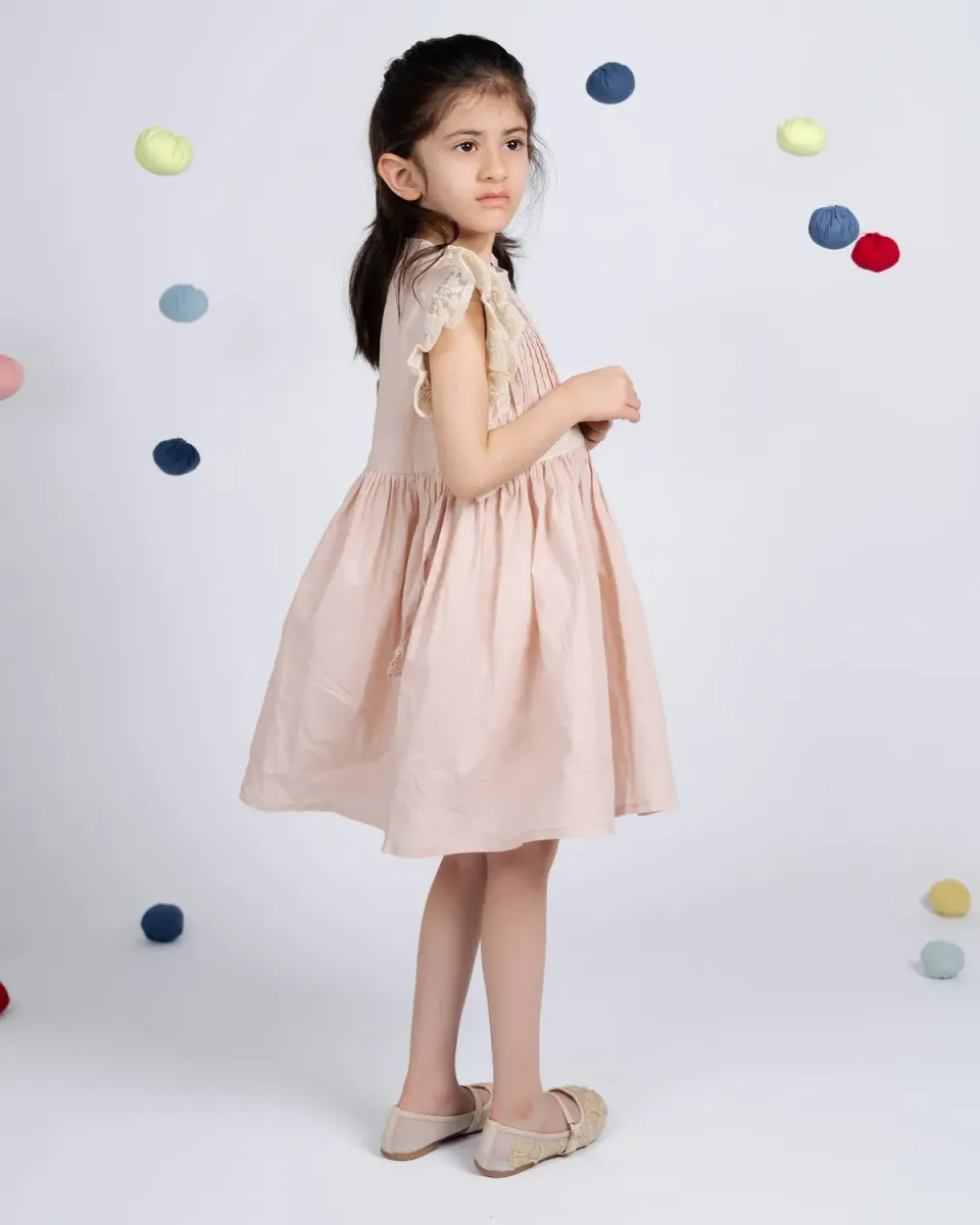 Our Dve Rosie Dress vestito bambina rosa cotone 5-6 anni