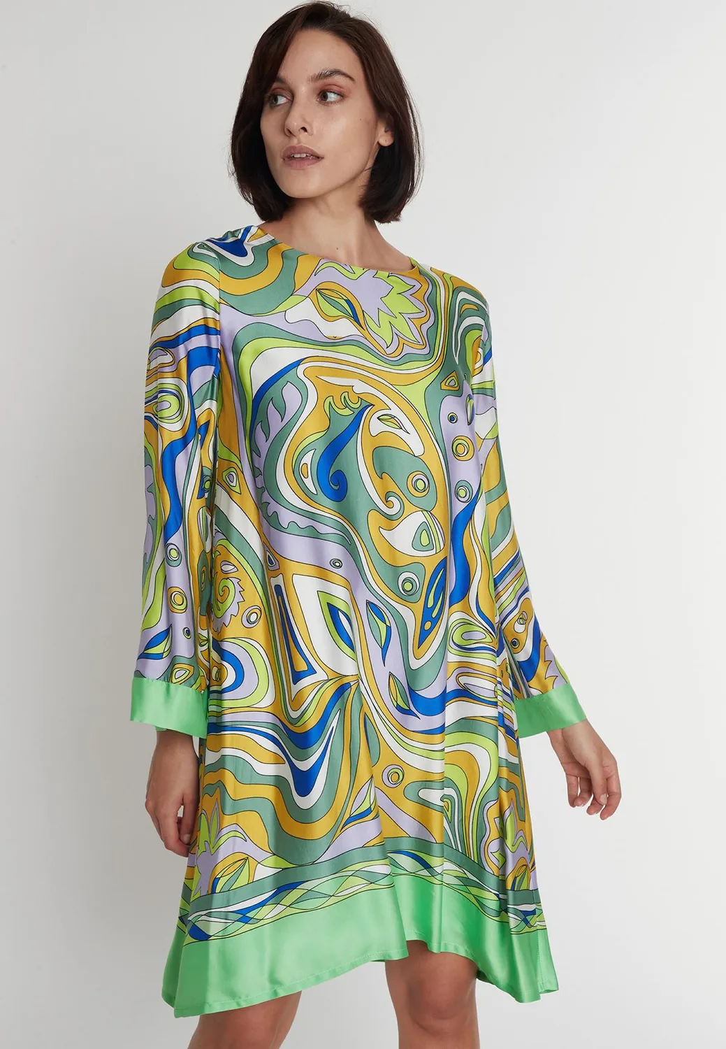 Ana Alcazar Pebby abito tunica satin fantasia