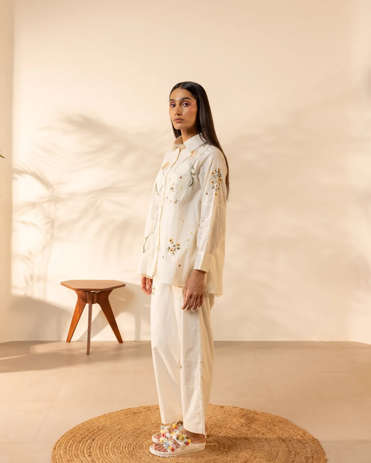Our Dve Apricot Pantaloni Beige Cotone Dritti