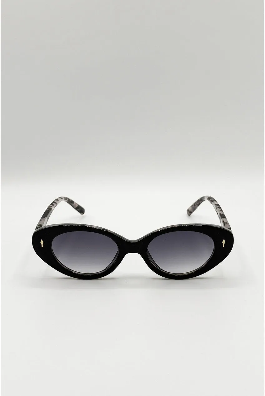 SVNX Classic Cat-Eye occhiali da sole neri protezione UV