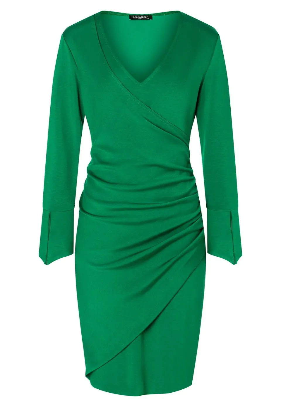 Ana Alcazar Mekosi abito tubino verde drappeggiato