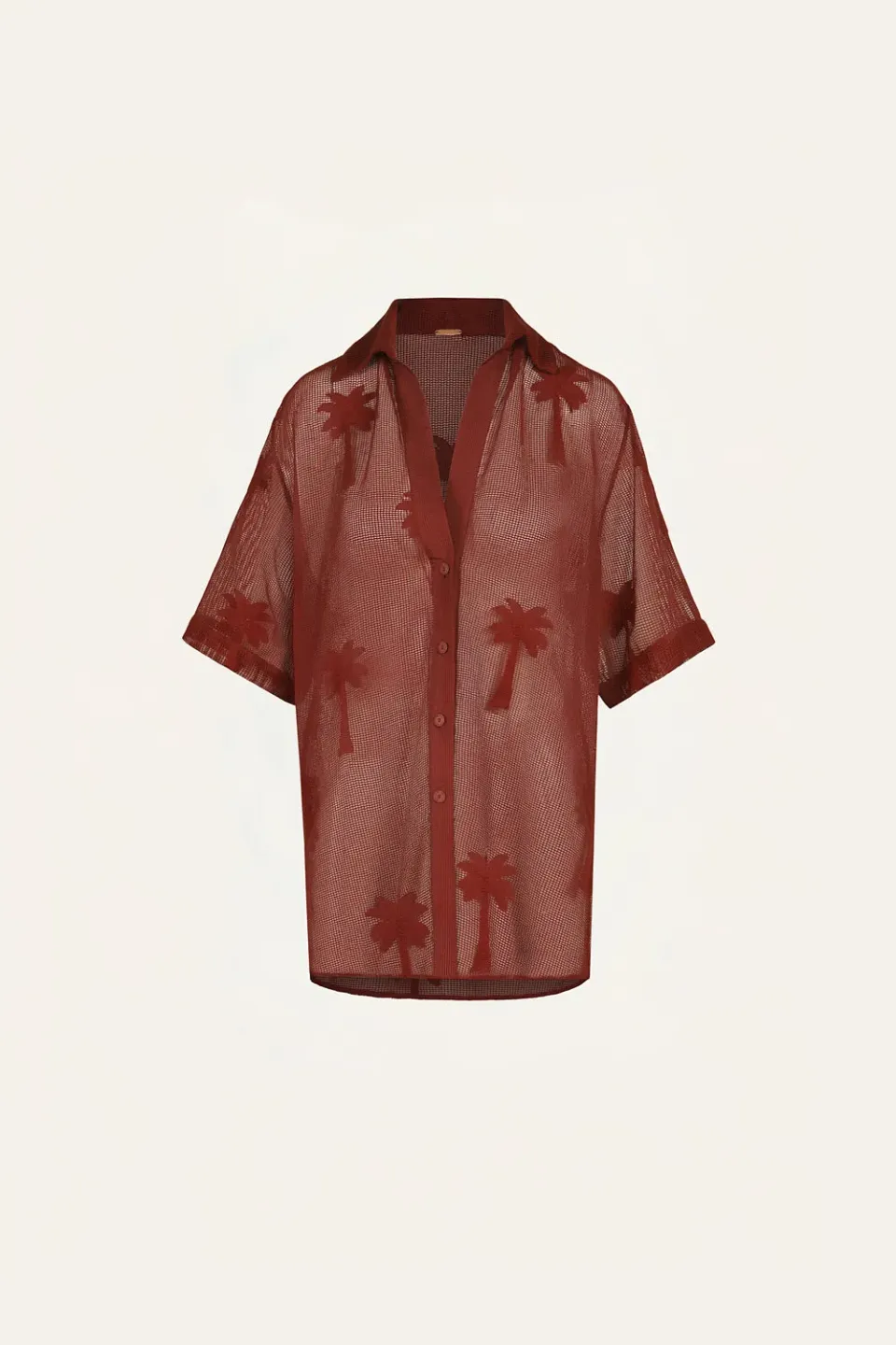 Johanna Ortiz Salty Promises camicia marsala cotone