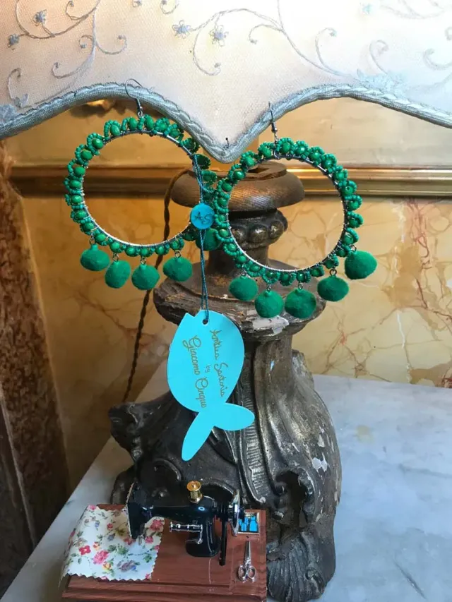 Antica Sartoria CC732 orecchini a cerchio multicolore
