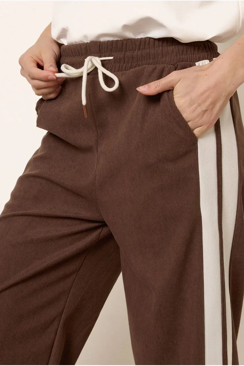 Blue Vanilla Pantaloni Velluto Cioccolato Vita Alta S