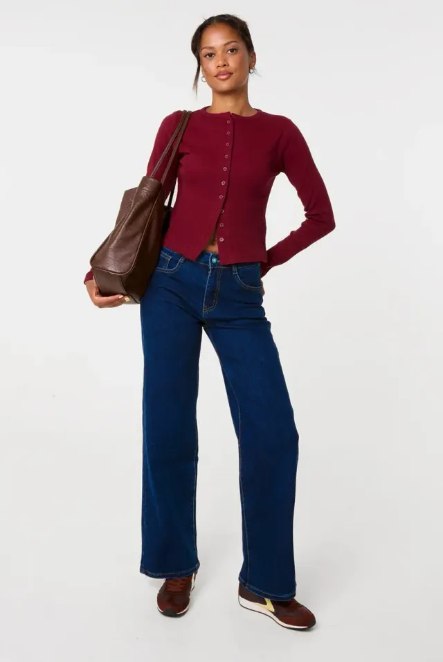 Pink Vanilla Jeans Dritti Denim Indaco Tasche Cuore 8