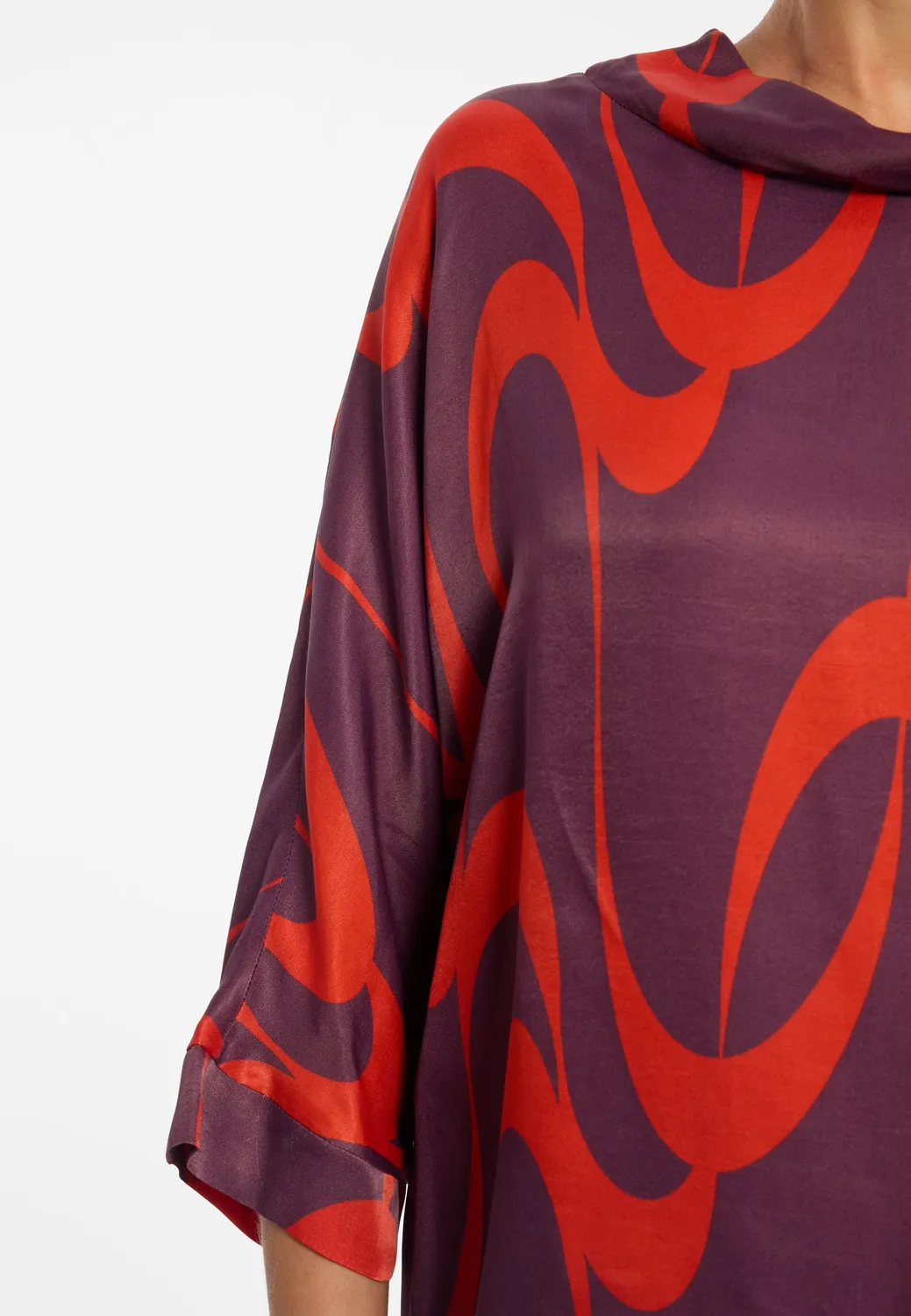 Ana Alcazar Enville camicia satin fantasia onde