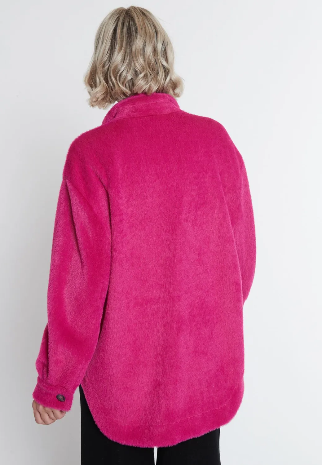 Ana Alcazar Mabisa giacca camicia peluche rosa