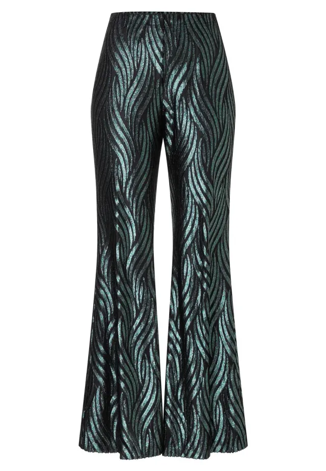 Ana Alcazar Ifisa pantaloni velluto zampa neri