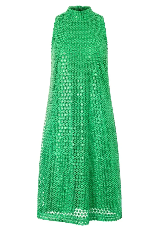 Ana Alcazar Pacea abito corto verde paillettes sera