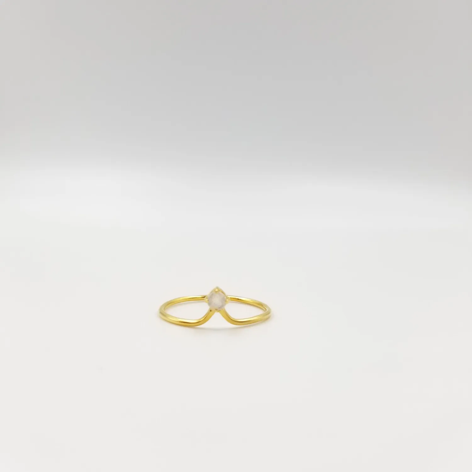 Our Dve Daisy anello moonstone oro 18kt argento