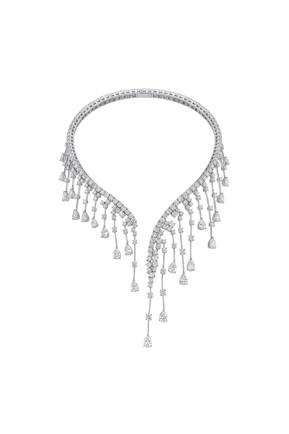 Bella Barnett Rueny collana argento strass forma V