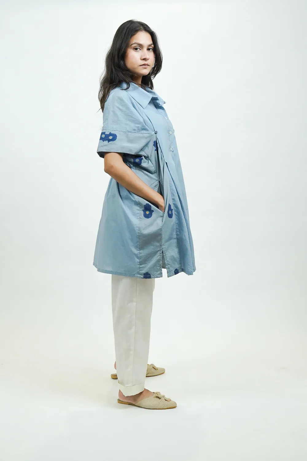 Our Dve S0024 camicia cotone blu taglia unica