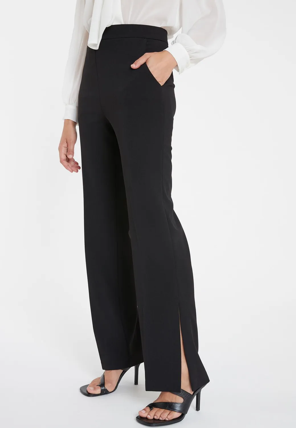 Ana Alcazar Saltina pantaloni lunghi neri spacchi